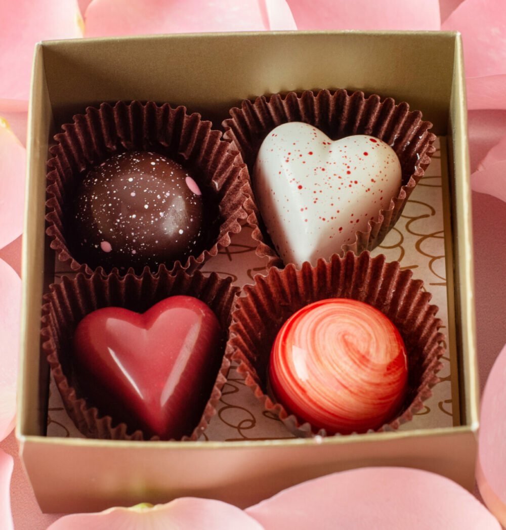 Caja Bombones Día de San Valentín: 4 unidades