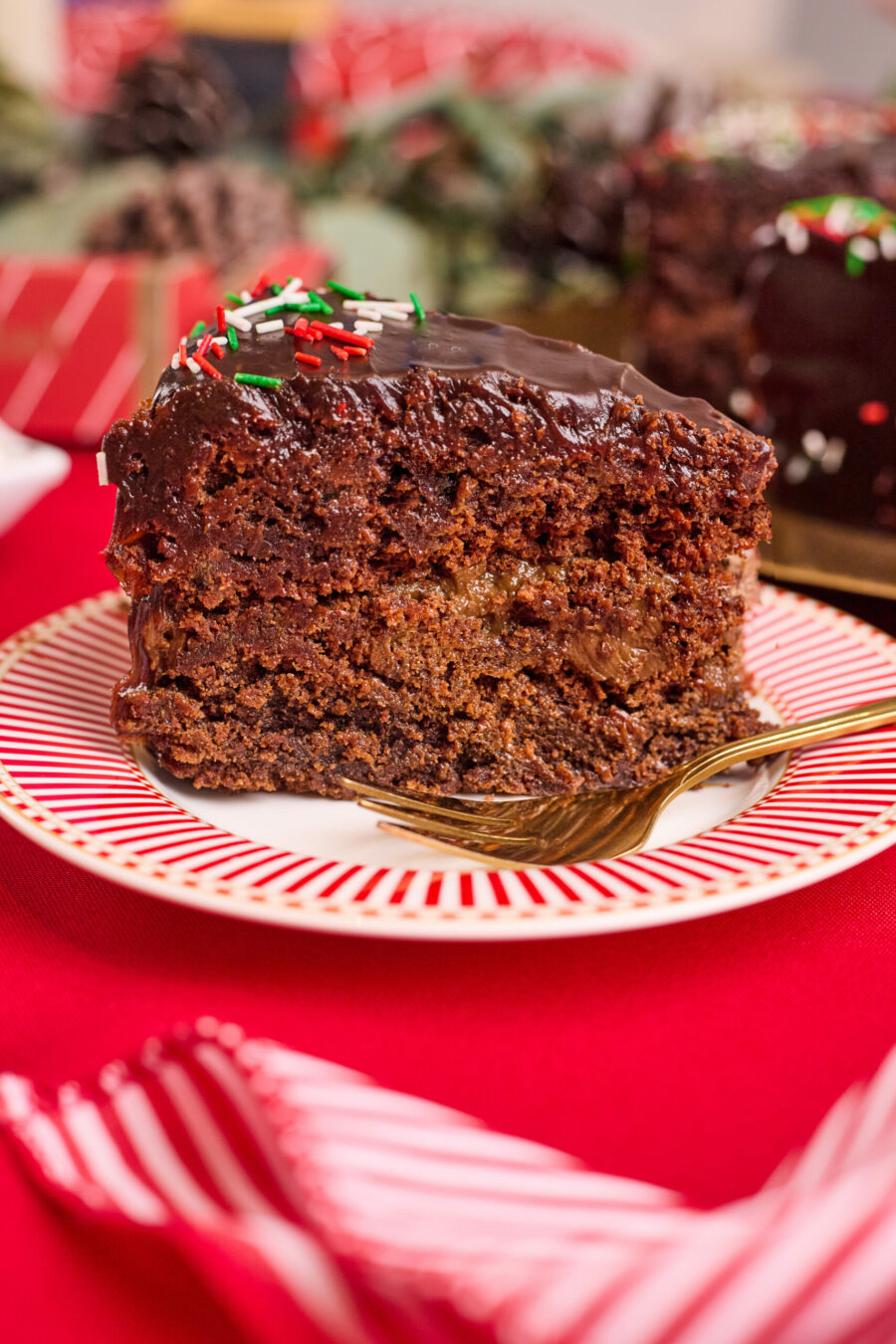 Torta de Brownie con Sprinkles Navideños - Imagen 2