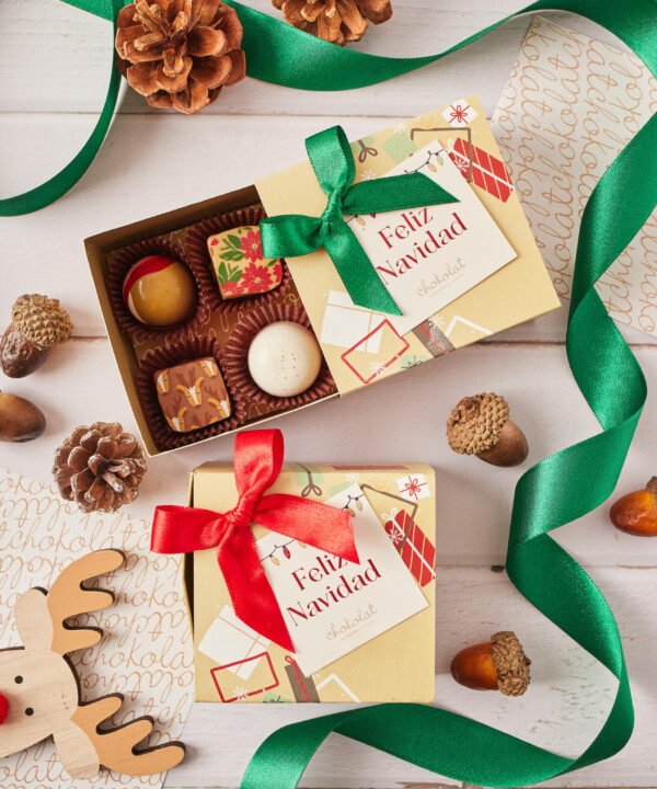 Caja de Bombones Navideños: 4 unidades