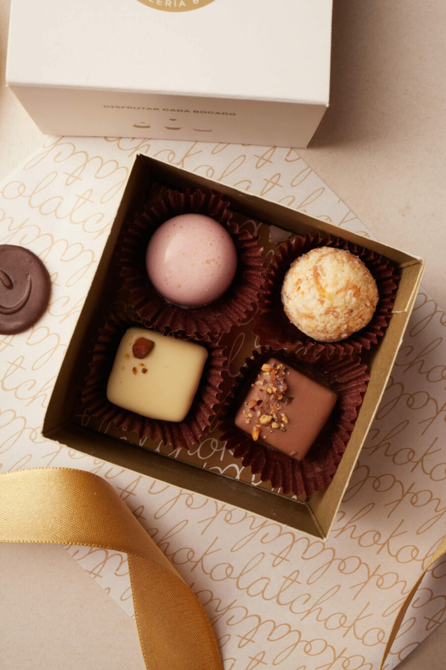 Caja de chocolates variados: 4 unidades