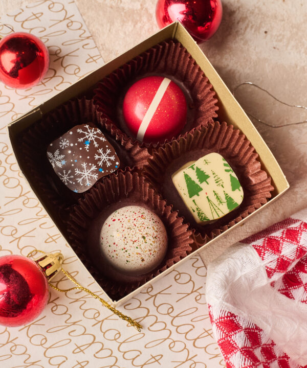 Caja de Bombones Navideños: 4 unidades