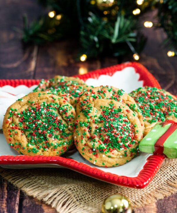 Galletas de chocolate blanco y sprinkles